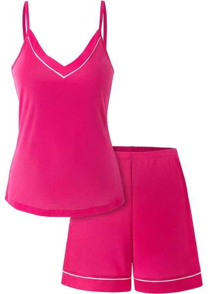 Tencel™ Askılı Pijama Takımı / Pembe