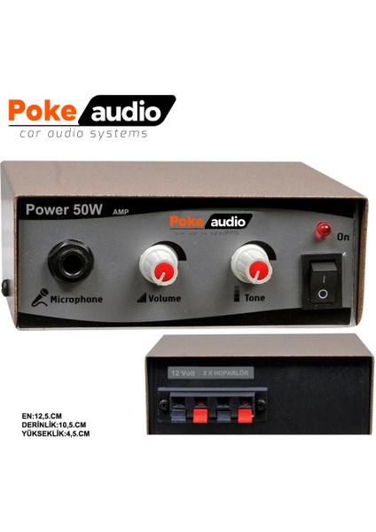 Pazarcı Anfi 50w Metal Kasa Yerli Poke Pk-4189 R31