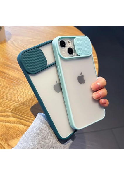 Apple iPhone 13 Uyumlu Kılıf Kamera Kapaklı Lens Korumalı Mat Arka Kenarlı Renkli Dayanıklı fırsatları