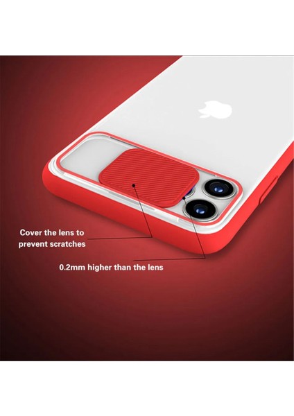 Apple iPhone 13 Uyumlu Kılıf Kamera Kapaklı Lens Korumalı Mat Arka Kenarlı Renkli Dayanıklı