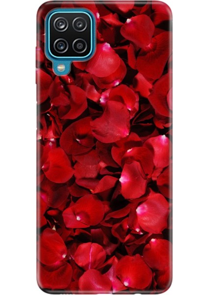 Samsung Galaxy A22 4g Uyumlu Kılıf Pure Modern Desenli Silikon Gül Yağmur