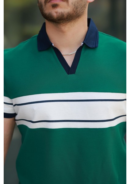 Nefti Beyaz Iki Renk Polo Yaka Kısa Kollu TIŞÖRT-2514 modelleri