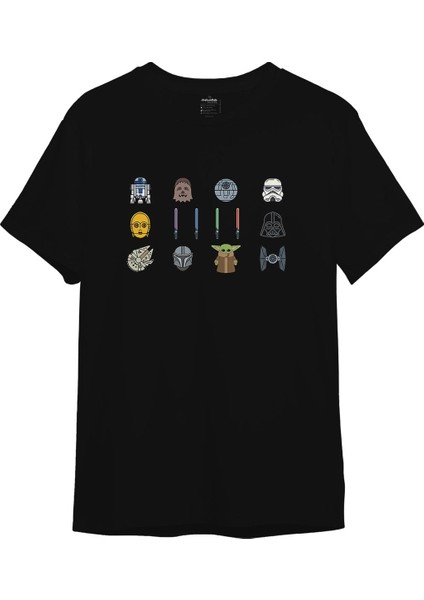 Star Wars Icons Tişört - Siyah
