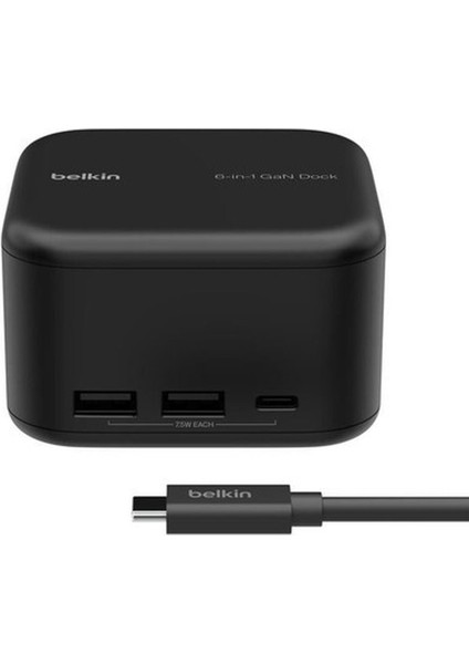 INC018VFBK Connect Gan Usb-C 6'sı 1 Arada 130W Bağlantı Istasyonu