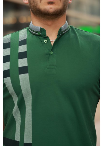 Nefti Baskı Detaylı Polo Yaka Kısa Kollu Tişört -2519 fiyatları