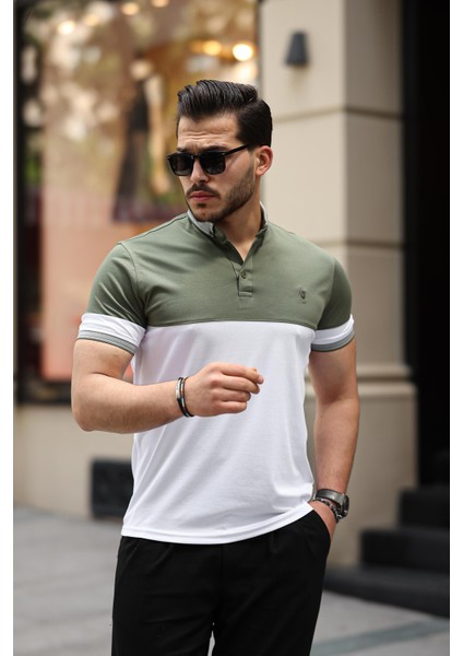 Pembe Gri Haki Ston Parçalı Üçlü Paket Polo Yaka Kısa Kollu Tişört- 2521 fırsatları