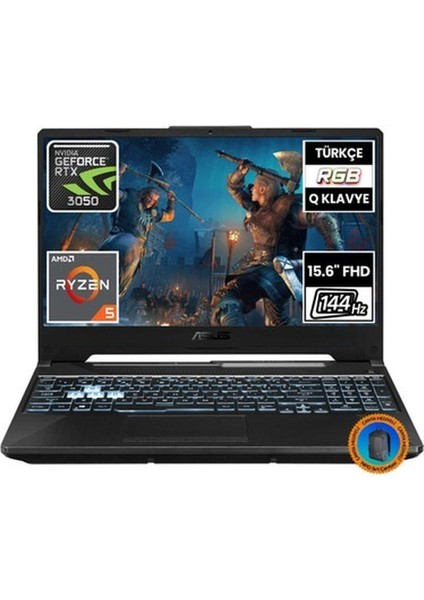 Tuf Gaming A15 FA506NC-HN050A5 Ryzen5 7535HS 16GB 512SSD+1TBSSD RTX3050 15.6\