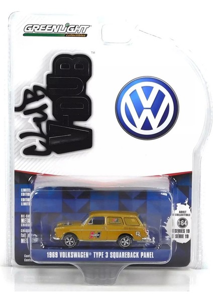 Greenlight 1/64 Club Vee-Dub Series 19- 1969 Volkswagen Type 3 Squareback Panel fiyatları