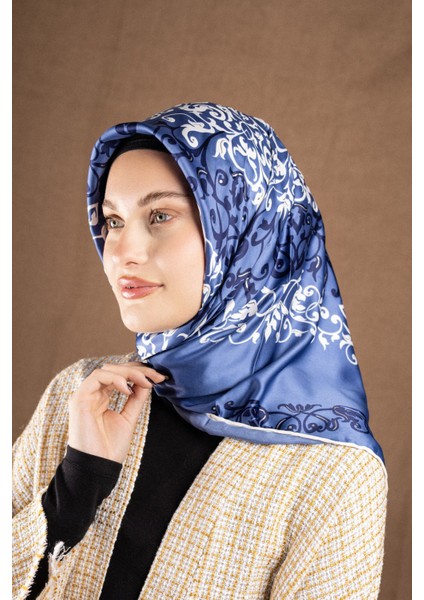 Varaklı Saten Eşarp Koleksiyonu Ebat 95 x 95