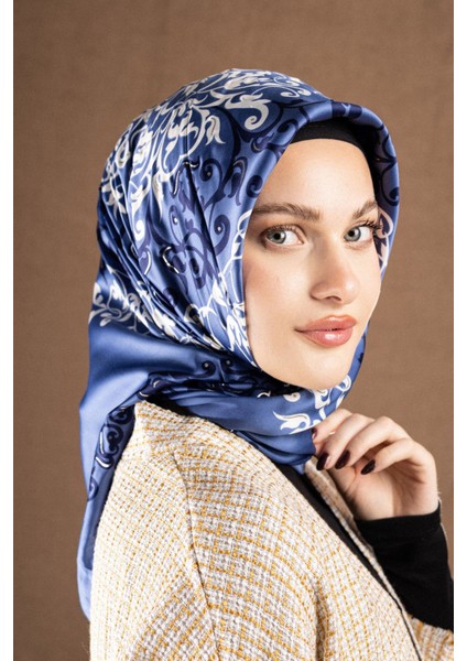 Varaklı Saten Eşarp Koleksiyonu Ebat 95 x 95 modelleri