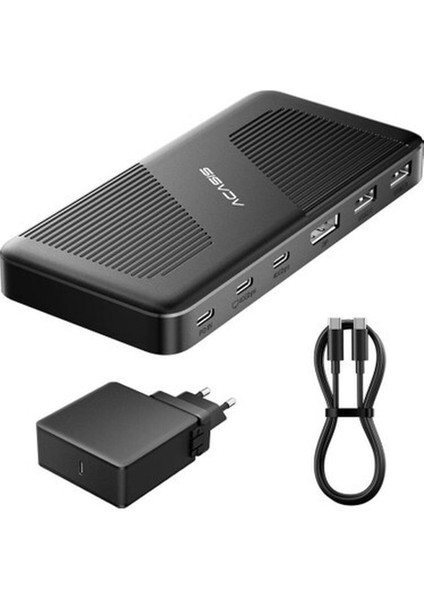 DS9003 11 In 1 Usb-C Docking Station, Intel JHL7440 Chipset, 2x Type-C 40GBPS, 8K60Hz Dp, 1x USB 3.0 - 4x USB 2.0, 2x Type-C 5gbps, Pd 100W, Windows/mac Os Uyumlu (Adaptörlü)