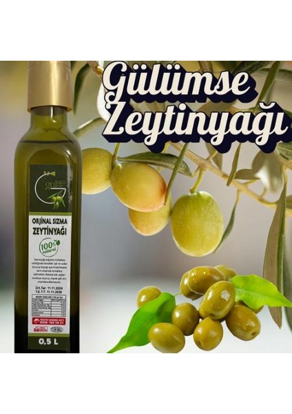 Erken Hasat Soğuk Sıkım Natürel Sızma Zeytinyağı 500ML
