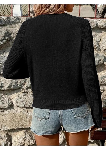 Kadın Uzun Kollu Bisiklet Yaka Triko Bluz fırsatları