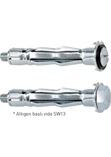 9632HRM 6-32 Metal Boşluk Dübeli