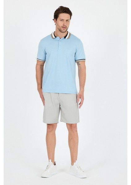 Erkek Amerikan Stil Polo Yaka T-Shirt Rahat Kesim, Yazlık Spor Tişört 5030