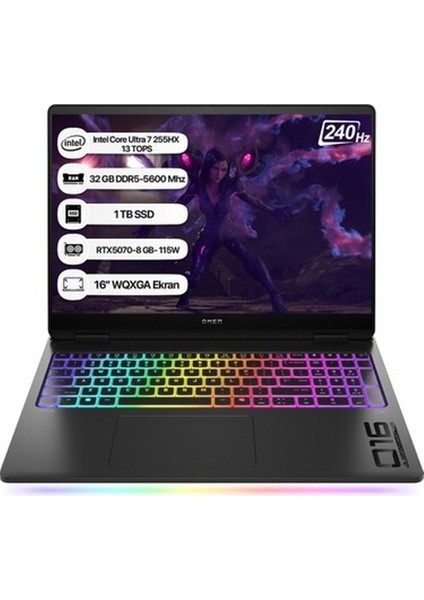 Omen Max B92QXEA Intel Core Ultra 7 255HX 13 Tops 32GB 1tb SSD RTX5070-8GB Freedos 16\