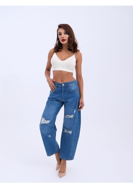 7086 Kot Pantolon-Mavi