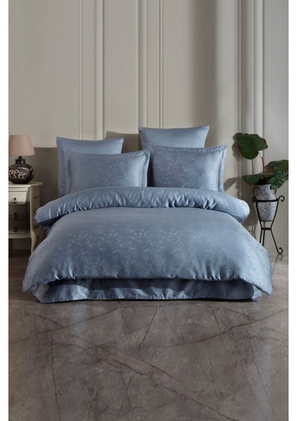 Liyosel Jakar Nevresim Takımı King Size (Battal Boy) - Eva Indigo