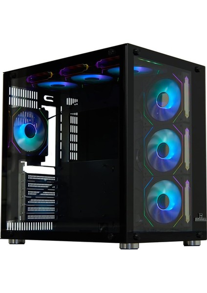 Coldpower Seaview Atx 7 * Argb Sessiz Fan Temper Cam Gaming Rgb Kontrolcüsü ve Uzaktan Kumanda Kasa