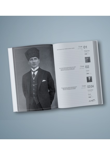 Komutan 2026 Atatürk Ajandası 13,5X21CM 160 Sayfa modelleri