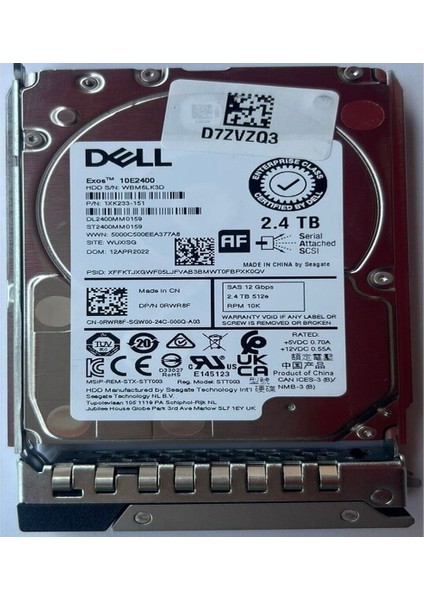 2.4tb 2.5\" 10K 12G Sas HDD 400-AUQX