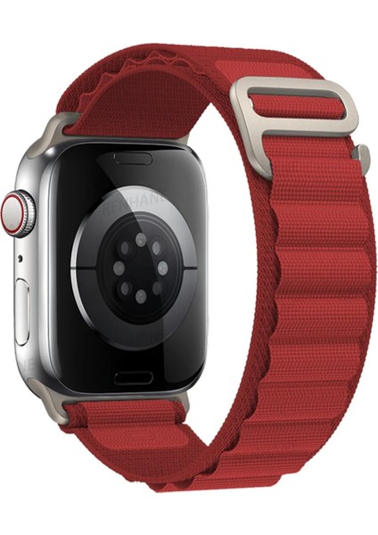 Apple Watch 42MM Mountain Kordon - Kırmızı Svlrs