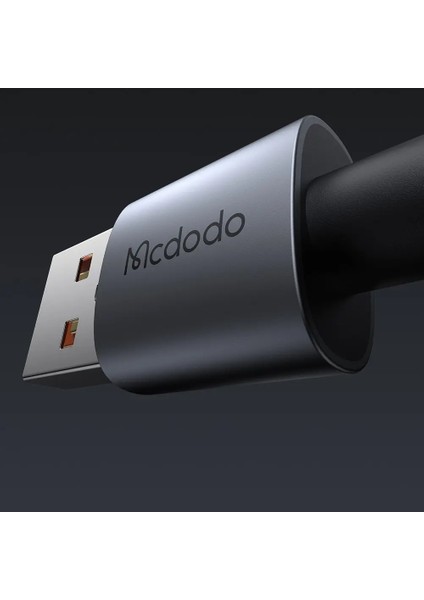 Usb-A To Type-C 1,2 M Şeffaf Kablo Şarj Işıklı