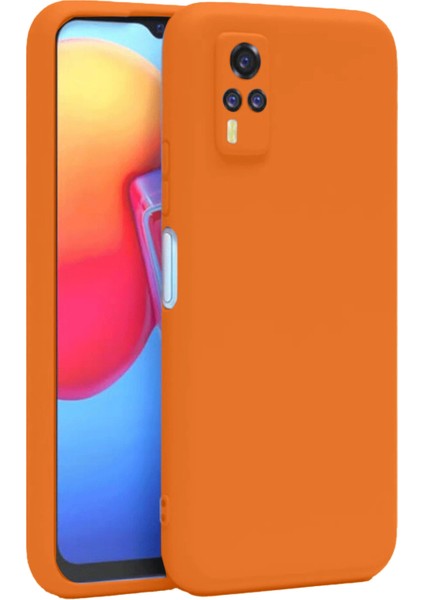 Vivo Y53S Kılıf Nano Içi Kadife Silikon - Turuncu Svlrs modelleri
