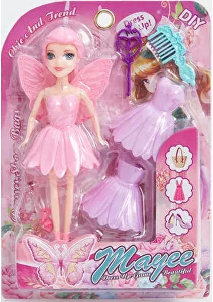 Karteleda Elbiseli Bebek Set