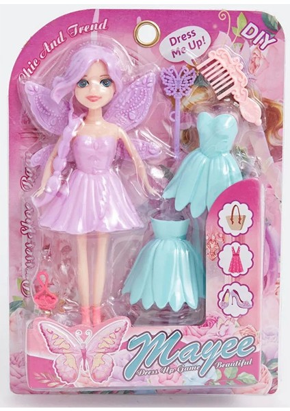 Karteleda Elbiseli Bebek Set