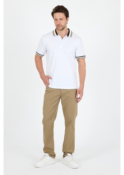 Erkek Amerikan Stil Polo Yaka T-Shirt Rahat Kesim, Yazlık Spor Tişört 5030