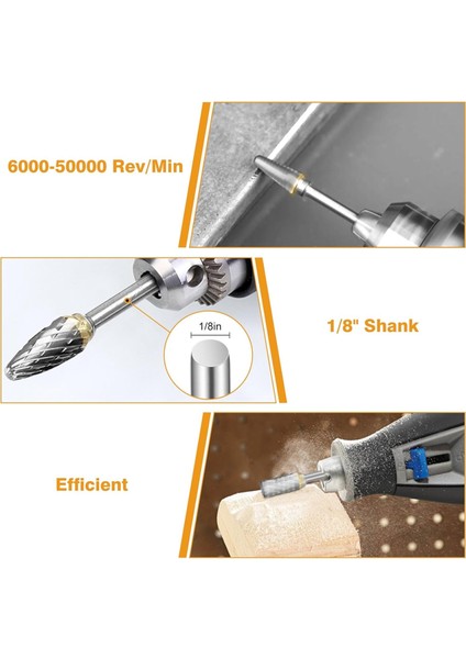 20 Adet 1/8 Inç Şaft Karbür Freze Seti, Tungsten Karbür Kalıp Taşlama Uçları (Yurt Dışından) modelleri