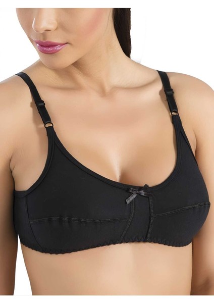 Kadın 3'lü Kurdele Detaylı Pamuklu Penye Sütyen fiyatları