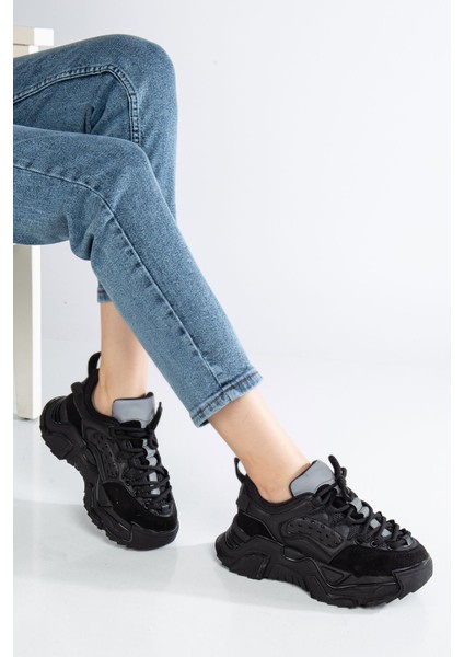 Kadın Kalın Taban Spor Sneaker Ayakkabı