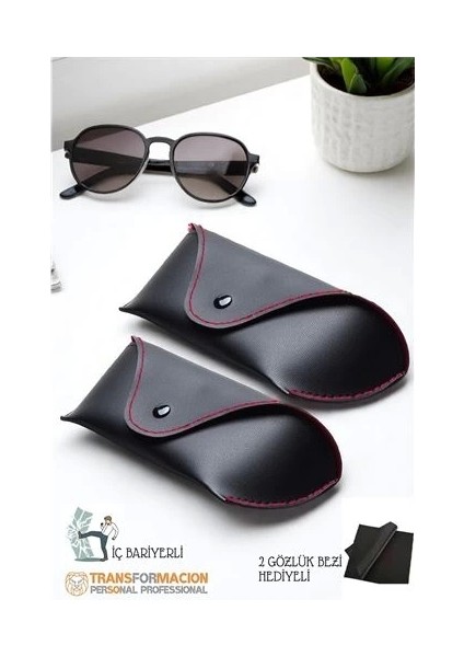 Korumalı Deri Gözlük Kabı Korumalı Gözlük Koruma Kılıfı 2 Li Set fiyatları