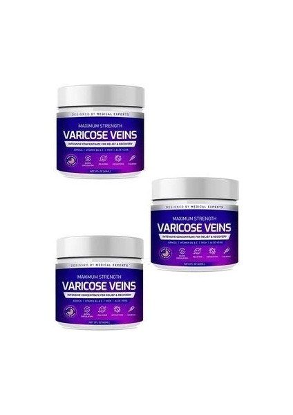 Maximum Strength Varicose Veins Bacak Bakım Kream 100 ml x 3 Adet