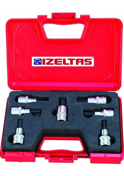 Izeltaş 1/2" Lokmalı Allen Uç Takımı (60 mm, 7 Parça)