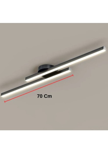 Mikro Aydınlatma Samsung Ledli Modern Tavan Koridor Aydınlatması İkili Lineer Avize Armatür siyahkasa Günışığı