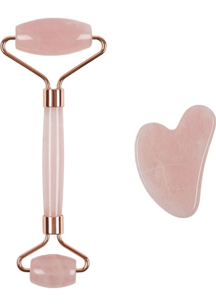 Pembe Kuvars Yüz Masaj Seti, Gua Sha ve Face Roller, Bakım ve Güzellik Ipuçları