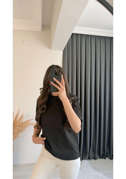 Mast Dilvin Pamuklu Basic Tshirt Siyah