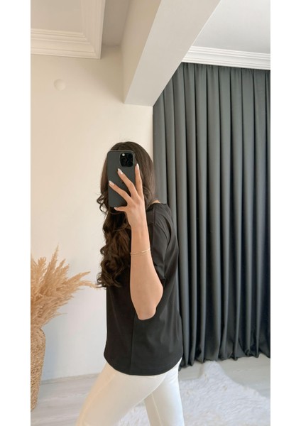 Mast Dilvin Pamuklu Basic Tshirt Siyah modelleri