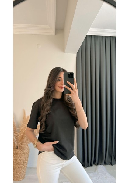 Mast Dilvin Pamuklu Basic Tshirt Siyah fırsatları