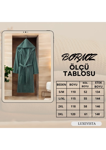 Mira Yeşil Kapüşonlu Bornoz modelleri