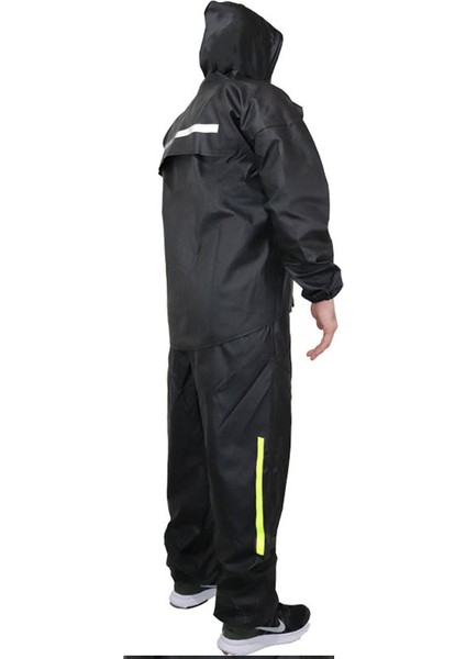 Şapkalı Kapişonlu Yağmur ve Rüzgar Geçirmez Pvc Motorcu Yağmurluk Alt Üst Takım Dikişsiz Garantli Şapkalı Reflektörlü Yağmurluk %100 Su Geçirmez fırsatları