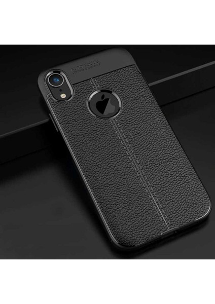 Apple iPhone Xr 6.1 Uyumlu Deri Görünümlü Kılıf