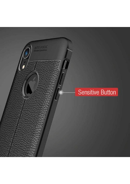 Apple iPhone Xr 6.1 Uyumlu Deri Görünümlü Kılıf