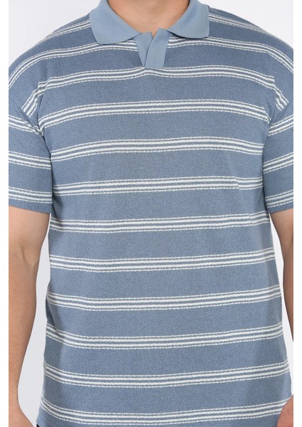Polo Yaka Çizgili Erkek Tişört P-00017653 fırsatları