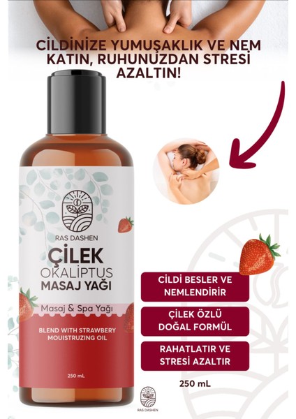250 ml Masaj Yağı, Çilek ve Okaliptus ile Destek