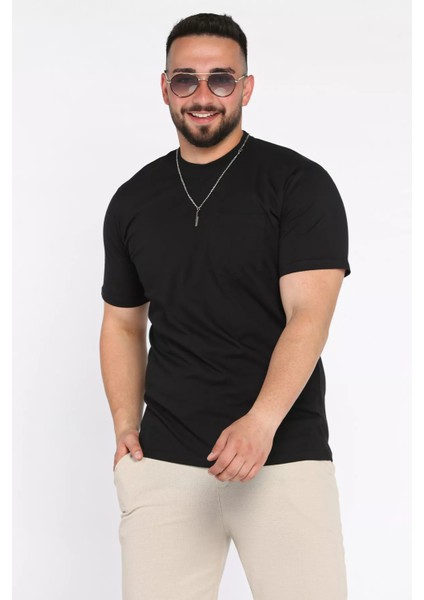 Aksesuarlı Cepli Erkek Tişört P-00017398