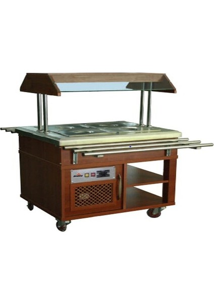 Asbm-02 Benmariler Orta Tip Ahşap Kaplama Gn 1/1 x 2 - 230 V